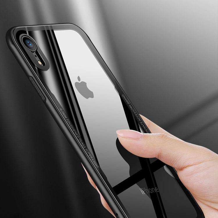 For iPhone XS Max CAFELE TPU + Tempered Glass Rear Cover Shockproof Protective Case