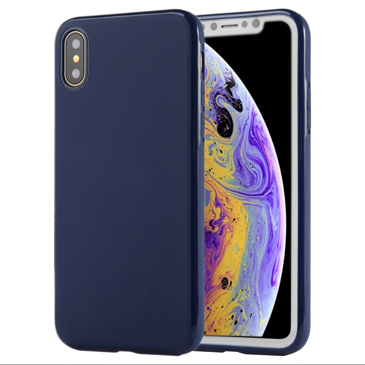 For iPhone XS Max SULADA Car Series Magnetic Suction TPU Case (Blue)