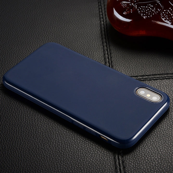 For iPhone XS Max SULADA Car Series Magnetic Suction TPU Case (Blue)
