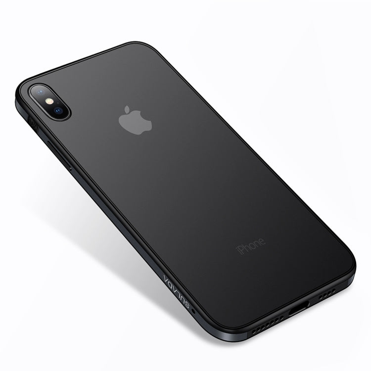 For iPhone XS Max SULADA Shockproof Aviation Aluminum Metal frame + TPU + Frosted Back Plate Case