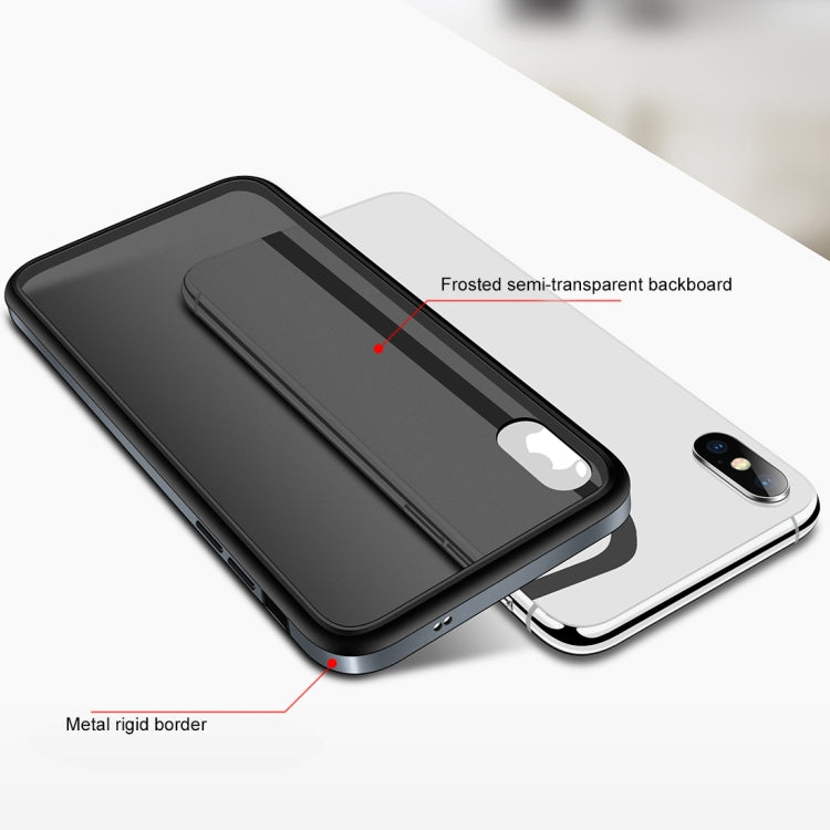 For iPhone XS Max SULADA Shockproof Aviation Aluminum Metal frame + TPU + Frosted Back Plate Case