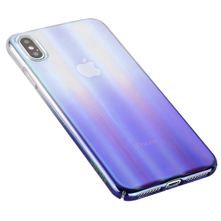 For iPhone XS Max SULADA Shockproof Nano Color Electroplating Auroral Treatment + PC Case