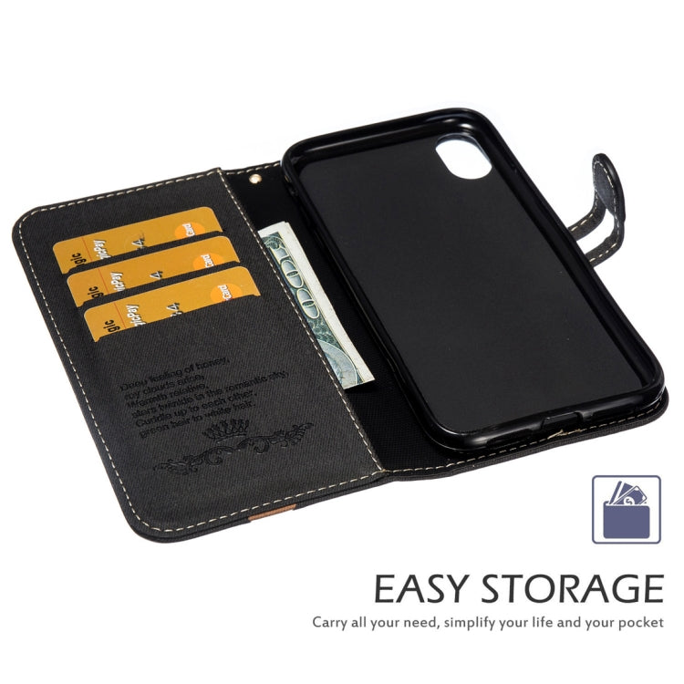For iPhone XS Max Splicing Embossed Male Style Horizontal Flip Leather Case with Holder & Card Slots & Wallet & Lanyard