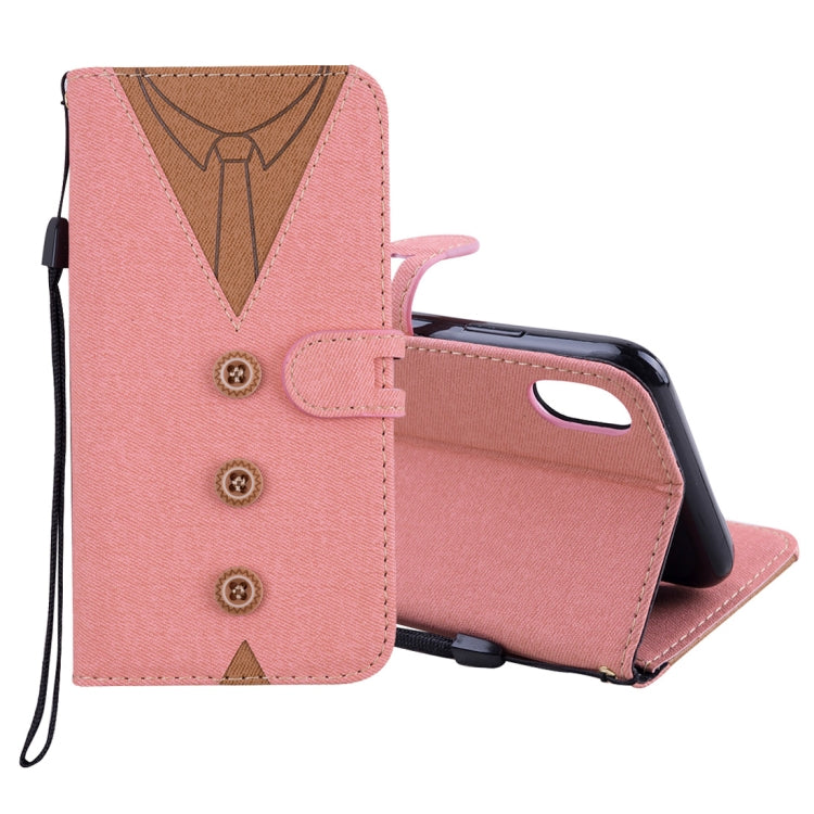 For iPhone XS Max Splicing Embossed Male Style Horizontal Flip Leather Case with Holder & Card Slots & Wallet & Lanyard