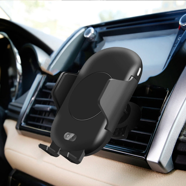 C10 Infrared Sensing Automatic Car Air Outlet Bracket Qi Standard Wireless Charger(Black)