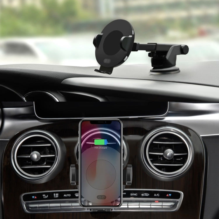 C11 Infrared Sensing Automatic Car Air Outlet Bracket Qi Standard Wireless Charger(Black)