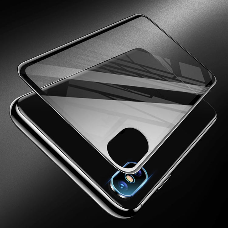 For iPhone XS Max TOTUDESIGN Rhino Family Tempered Glass Camera Lens + Back Protective Film Set (Pink)