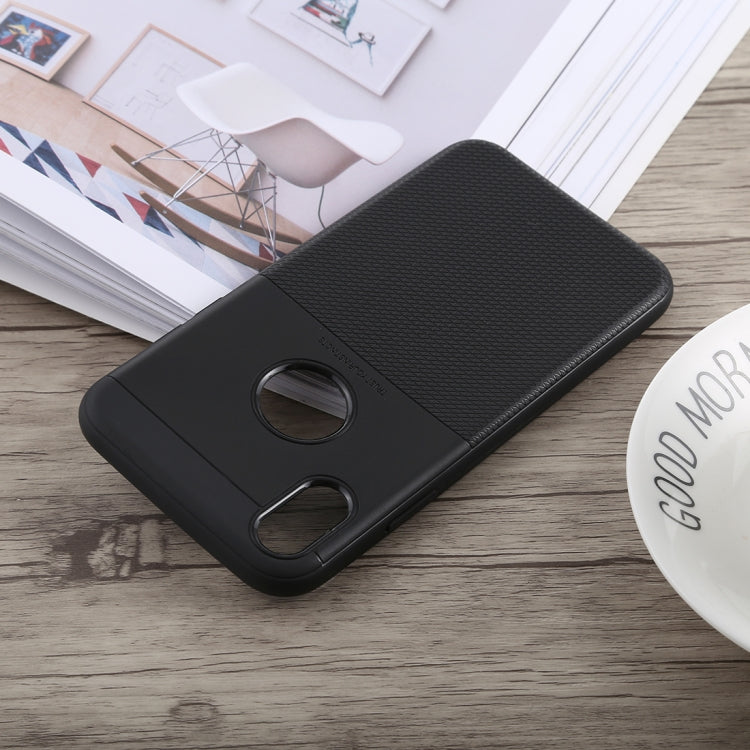 For iPhone XS Max Anti-slip Square TPU Case (Black)
