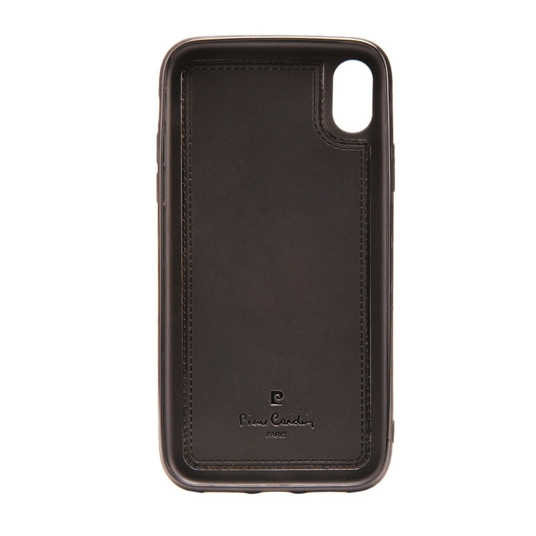 For iPhone XS Max Pierre Cardin PCL-P11 Shockproof TPU + Leather Protective Case with Holder & Card Slot