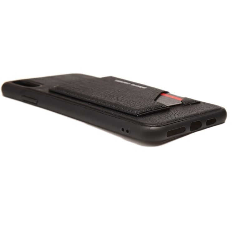 For iPhone XS Max Pierre Cardin PCS-S03 Shockproof TPU + Leather Protective Case with Holder & Card Slot