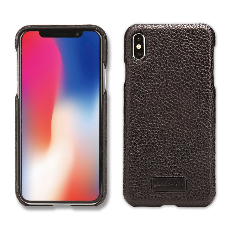 For iPhone XS Max Pierre Cardin PCS-S05 Litchi Texture Shockproof Leather Protective Case