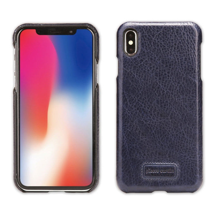 For iPhone XS Max Pierre Cardin PCS-S05 Litchi Texture Shockproof Leather Protective Case