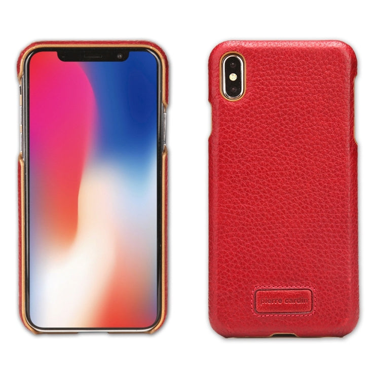 For iPhone XS Max Pierre Cardin PCS-S05 Litchi Texture Shockproof Leather Protective Case