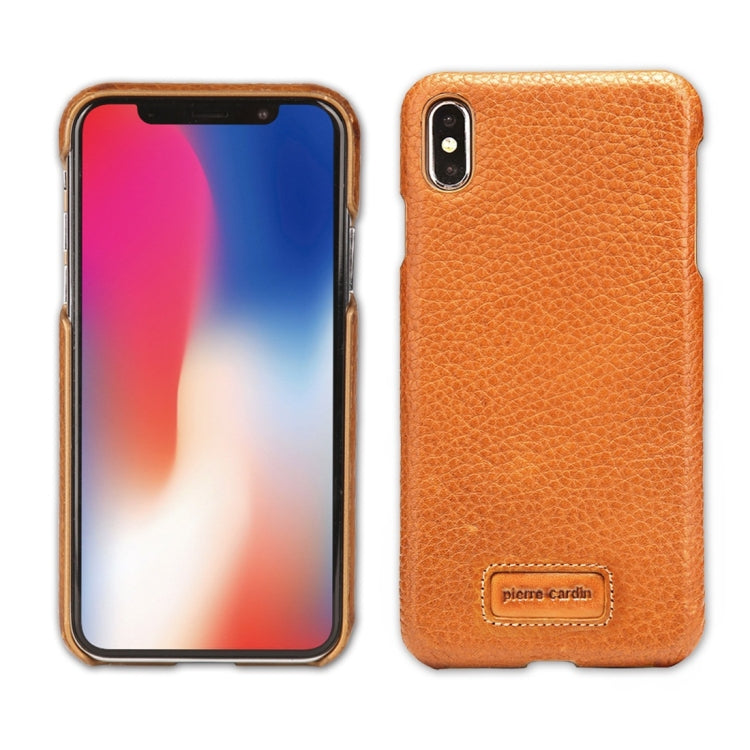 For iPhone XS Max Pierre Cardin PCS-S05 Litchi Texture Shockproof Leather Protective Case