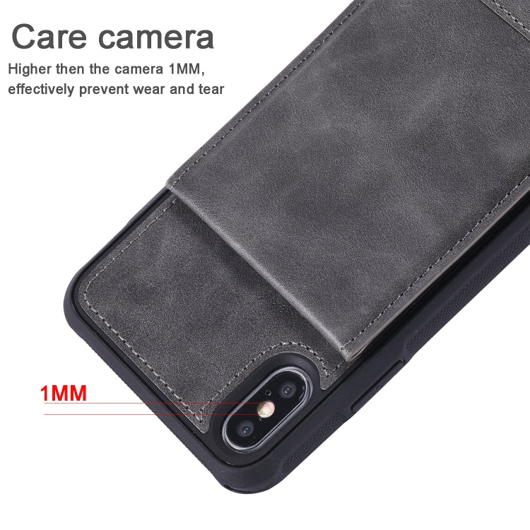 For iPhone XS Max Vertical Flip Fashion Shockproof Leather Case with Holder & Photo Frame & Card Slots & Lanyard