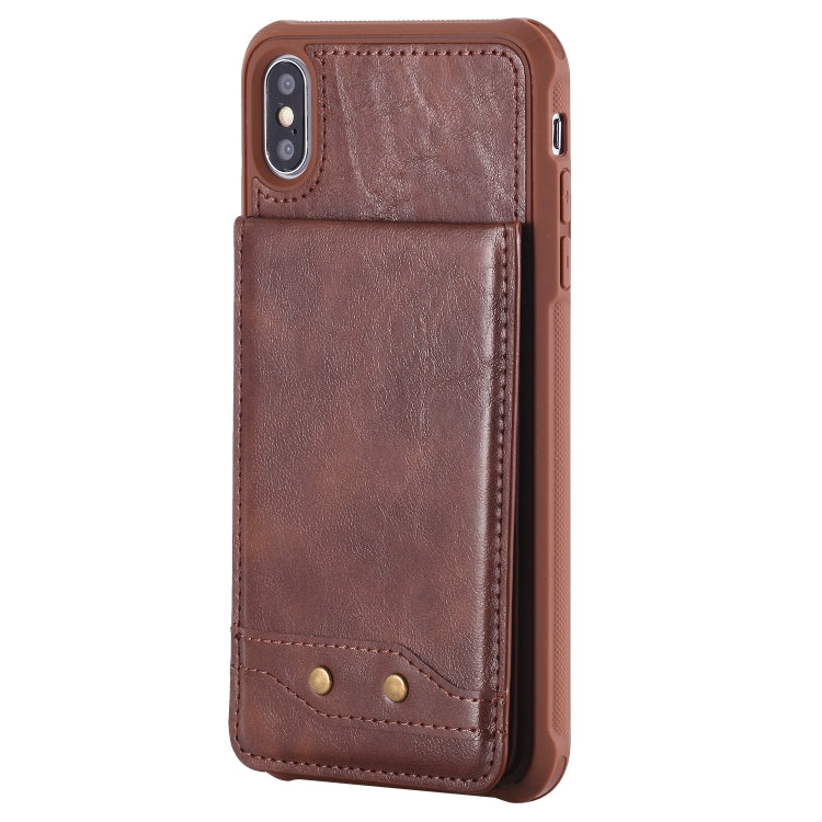 For iPhone XS Max Vertical Flip Fashion Shockproof Leather Case with Holder & Photo Frame & Card Slots & Lanyard