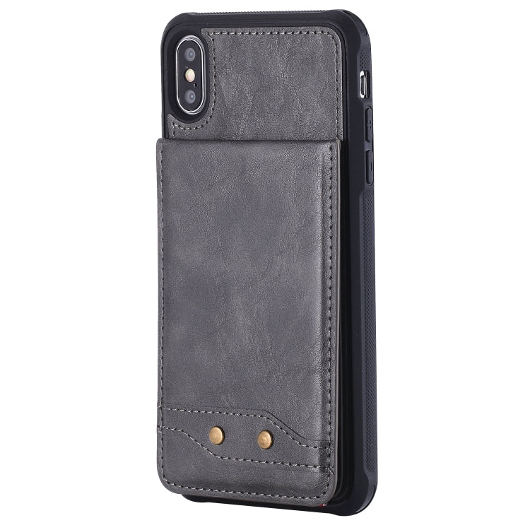 For iPhone XS Max Vertical Flip Fashion Shockproof Leather Case with Holder & Photo Frame & Card Slots & Lanyard
