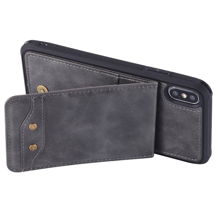 For iPhone XS Max Vertical Flip Fashion Shockproof Leather Case with Holder & Photo Frame & Card Slots & Lanyard
