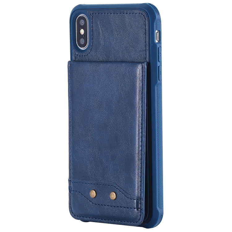 For iPhone XS Max Vertical Flip Fashion Shockproof Leather Case with Holder & Photo Frame & Card Slots & Lanyard