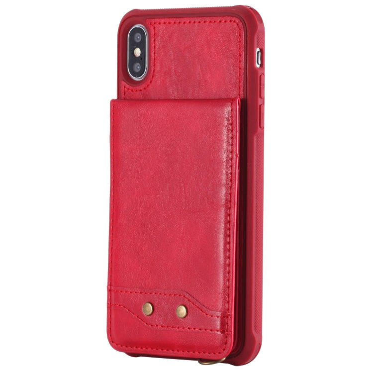 For iPhone XS Max Vertical Flip Fashion Shockproof Leather Case with Holder & Photo Frame & Card Slots & Lanyard