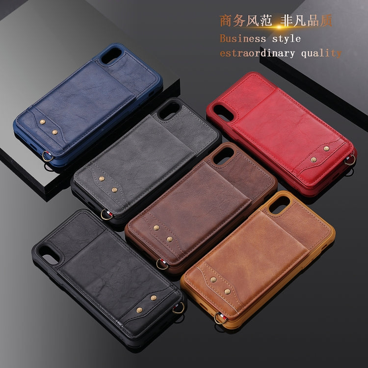 For iPhone XS Max Vertical Flip Fashion Shockproof Leather Case with Holder & Photo Frame & Card Slots & Lanyard