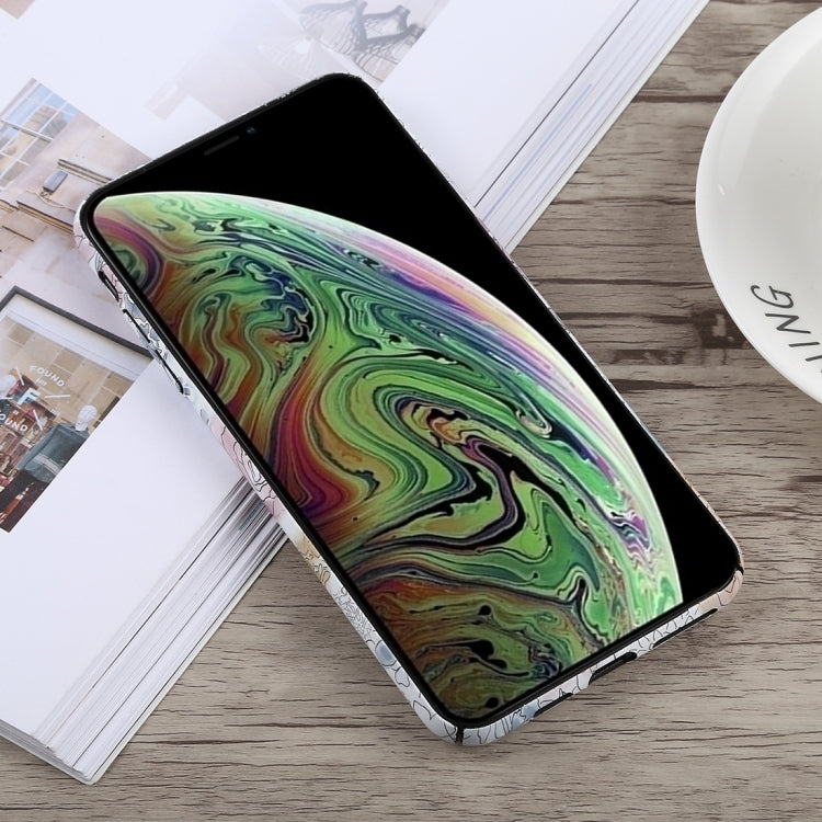For iPhone XS Max Luminous Watercolor Flower Pattern PC Protective Case