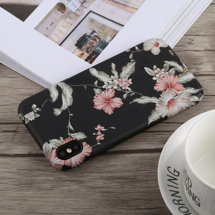 For iPhone XS Max Luminous Morning Glory Pattern PC Protective Case