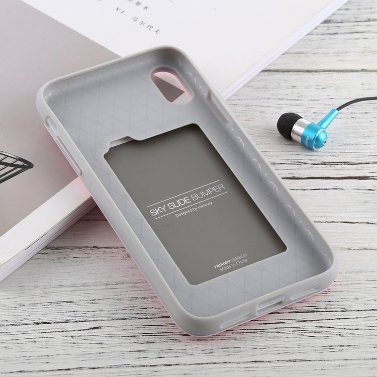 For iPhone XS Max GOOSPERY Sky Slide Bumper TPU + PC Case,with Card Slot