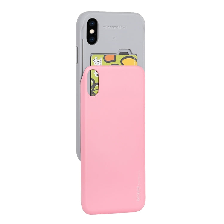 For iPhone XS Max GOOSPERY Sky Slide Bumper TPU + PC Case,with Card Slot