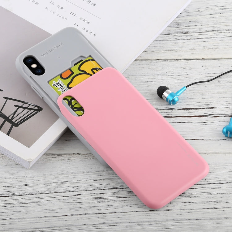 For iPhone XS Max GOOSPERY Sky Slide Bumper TPU + PC Case,with Card Slot