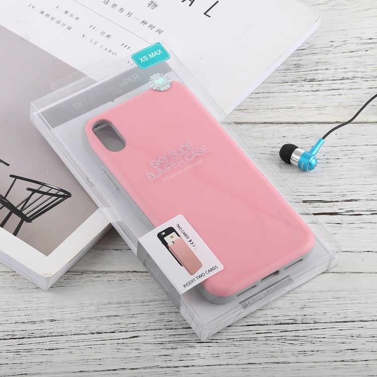 For iPhone XS Max GOOSPERY Sky Slide Bumper TPU + PC Case,with Card Slot