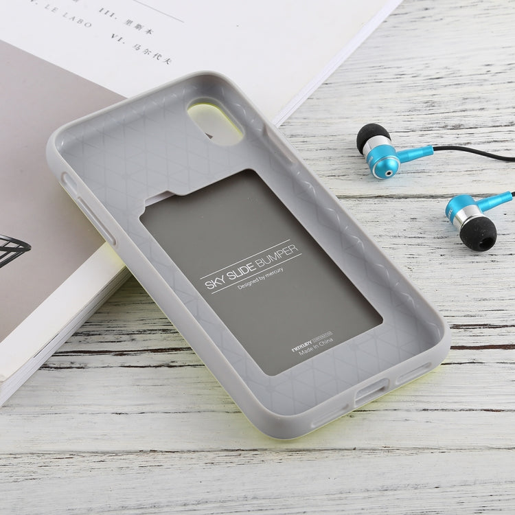 For iPhone XS Max GOOSPERY Sky Slide Bumper TPU + PC Case,with Card Slot