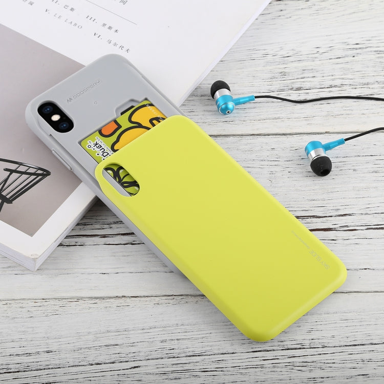 For iPhone XS Max GOOSPERY Sky Slide Bumper TPU + PC Case,with Card Slot