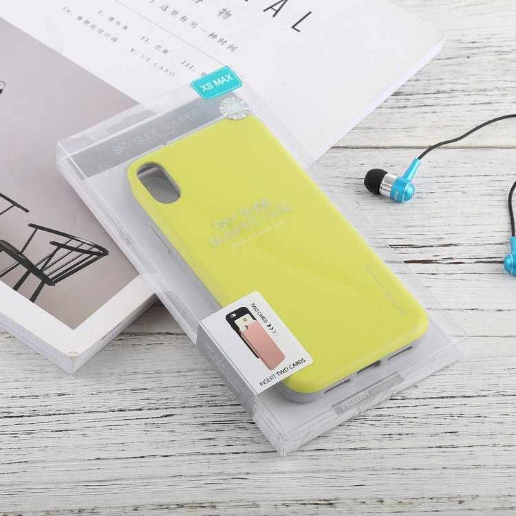 For iPhone XS Max GOOSPERY Sky Slide Bumper TPU + PC Case,with Card Slot