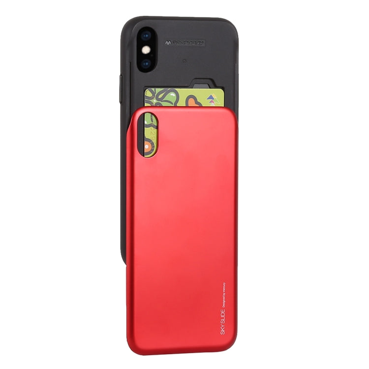 For iPhone XS Max GOOSPERY Sky Slide Bumper TPU + PC Case,with Card Slot