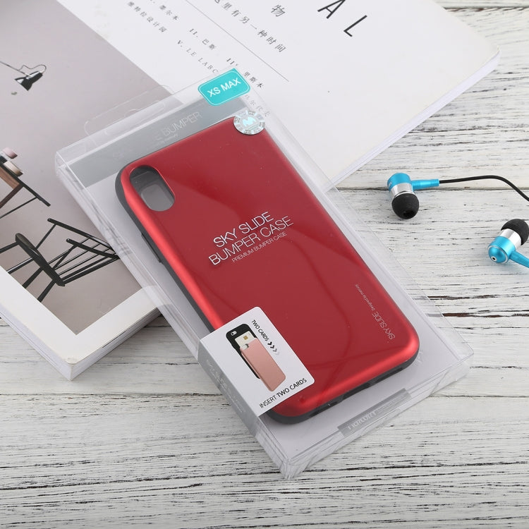For iPhone XS Max GOOSPERY Sky Slide Bumper TPU + PC Case,with Card Slot