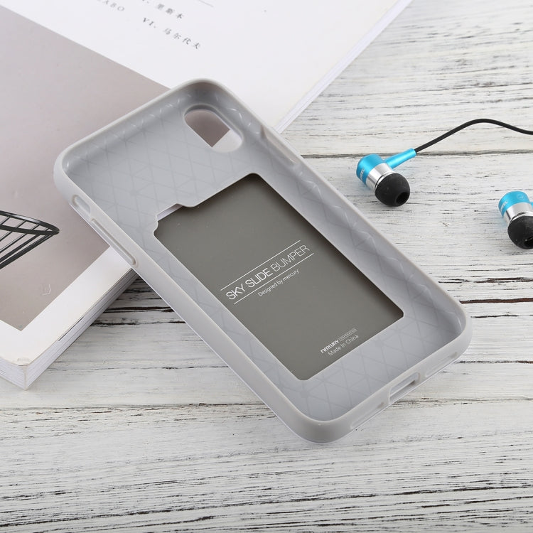 For iPhone XS Max GOOSPERY Sky Slide Bumper TPU + PC Case,with Card Slot