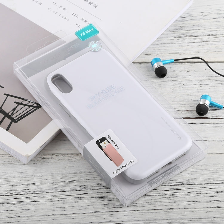 For iPhone XS Max GOOSPERY Sky Slide Bumper TPU + PC Case,with Card Slot