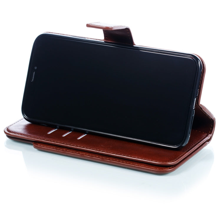 For iPhone XS Max Litchi Texture Horizontal Flip Leather Case with Nine Card Slots & Wallet & Photo Frame
