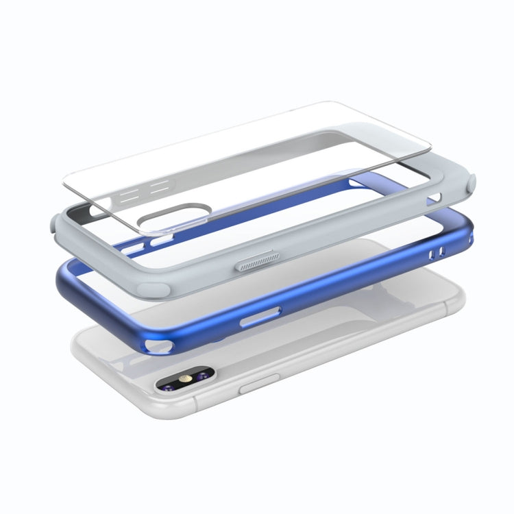 For iPhone XS Max Transparent PC Full Coverage Shockproof Protective Case