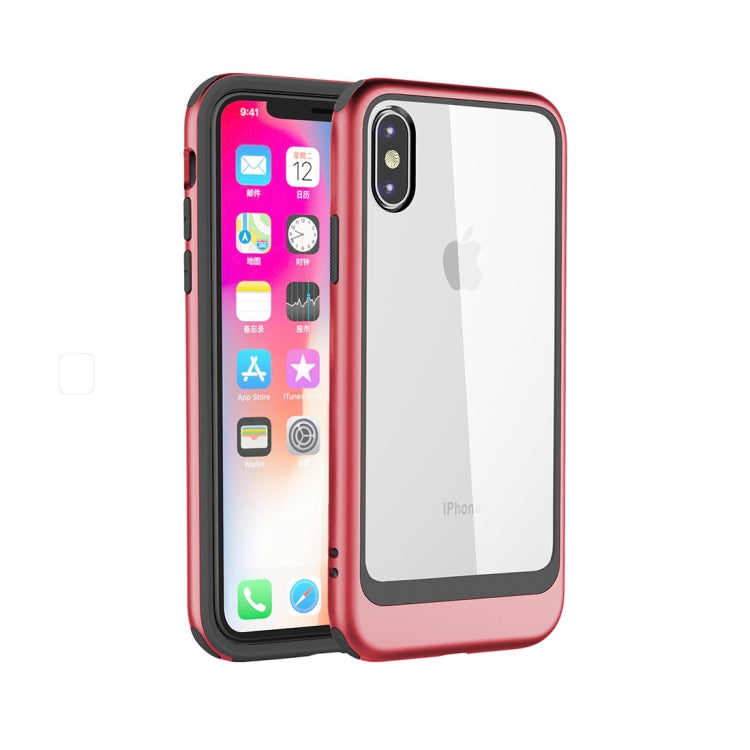 For iPhone XS Max Transparent PC Full Coverage Shockproof Protective Case