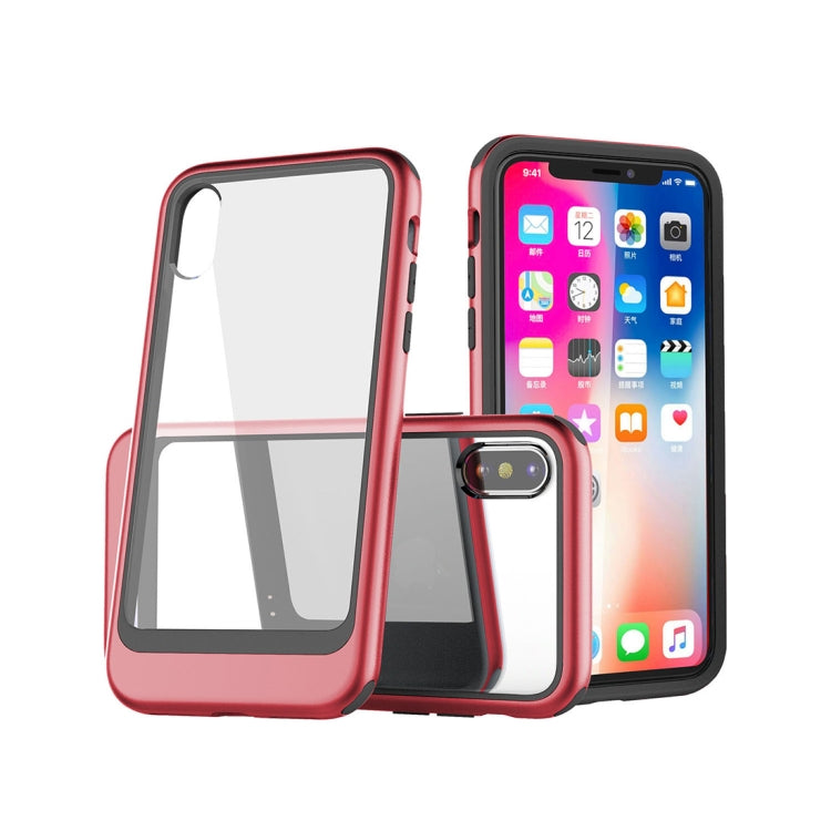 For iPhone XS Max Transparent PC Full Coverage Shockproof Protective Case