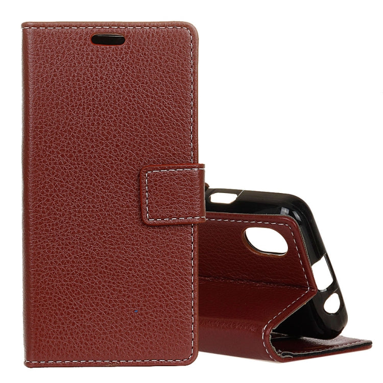 For iPhone XS Max Litchi Texture Horizontal Flip Leather Case with Holder & Card Slots & Wallet