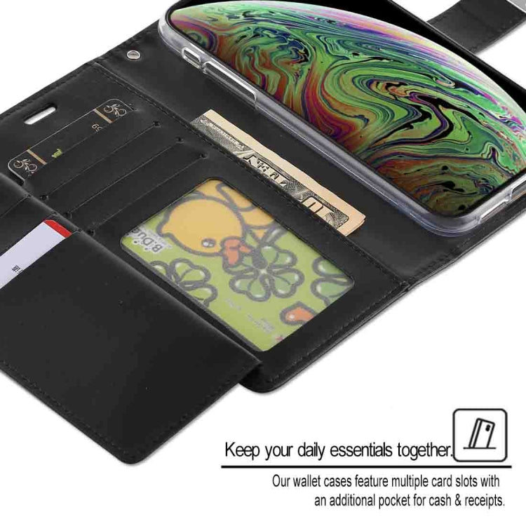 For iPhone XS Max GOOSPERY RICH DIARY Crazy Horse Texture Horizontal Flip Leather Case with Card Slots & Wallet