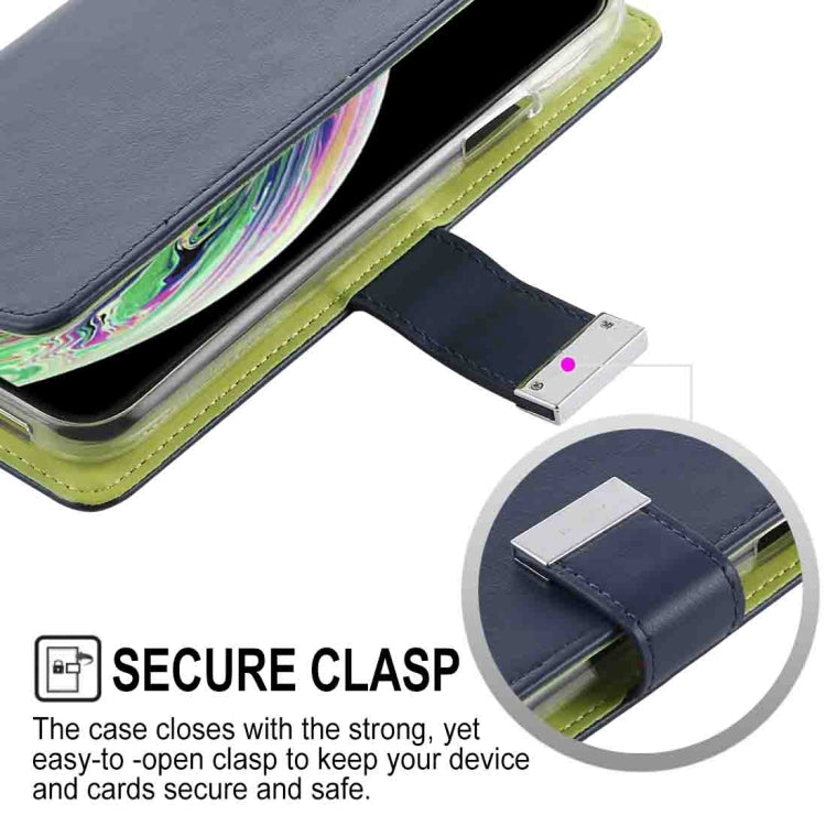 For iPhone XS Max GOOSPERY RICH DIARY Crazy Horse Texture Horizontal Flip Leather Case with Card Slots & Wallet
