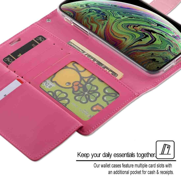 For iPhone XS Max GOOSPERY RICH DIARY Crazy Horse Texture Horizontal Flip Leather Case with Card Slots & Wallet