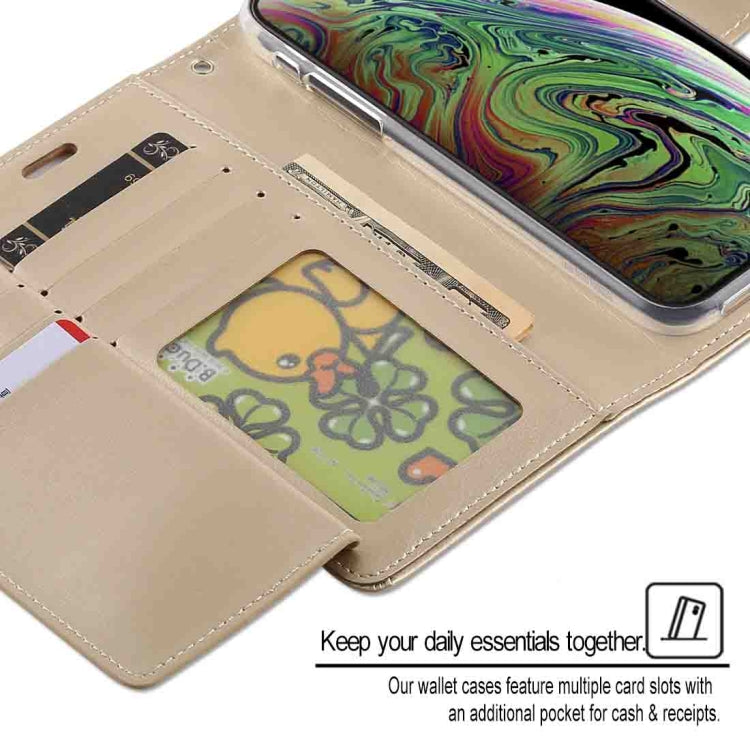 For iPhone XS Max GOOSPERY RICH DIARY Crazy Horse Texture Horizontal Flip Leather Case with Card Slots & Wallet