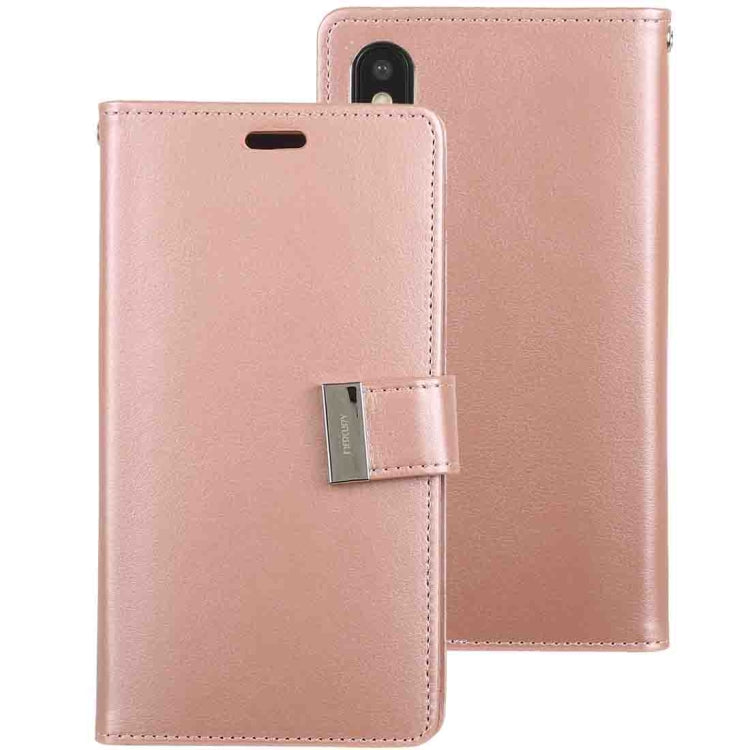For iPhone XS Max GOOSPERY RICH DIARY Crazy Horse Texture Horizontal Flip Leather Case with Card Slots & Wallet