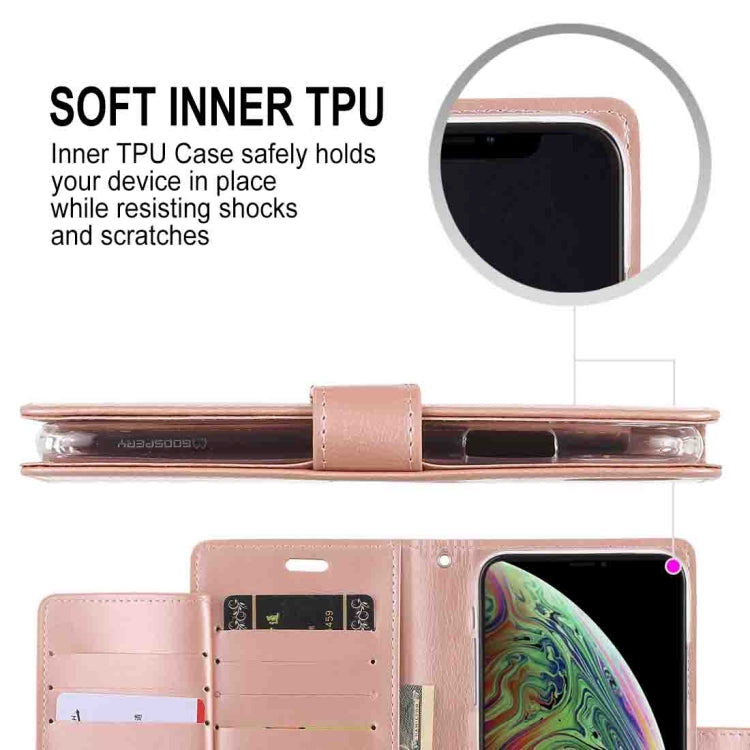 For iPhone XS Max GOOSPERY RICH DIARY Crazy Horse Texture Horizontal Flip Leather Case with Card Slots & Wallet