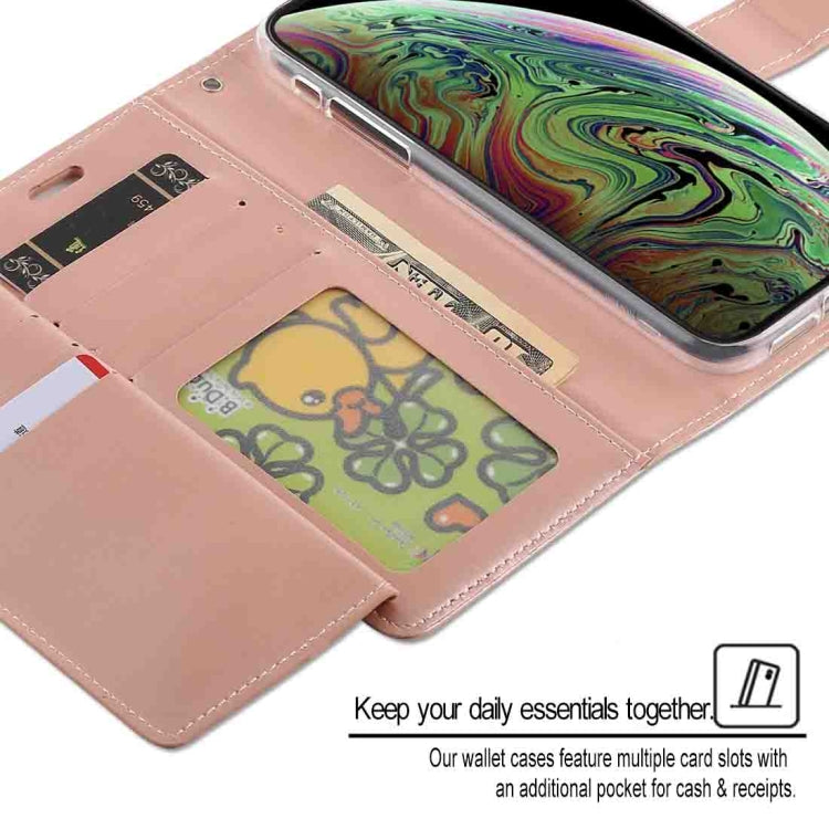 For iPhone XS Max GOOSPERY RICH DIARY Crazy Horse Texture Horizontal Flip Leather Case with Card Slots & Wallet